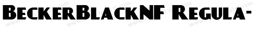 BeckerBlackNF Regula字体转换
